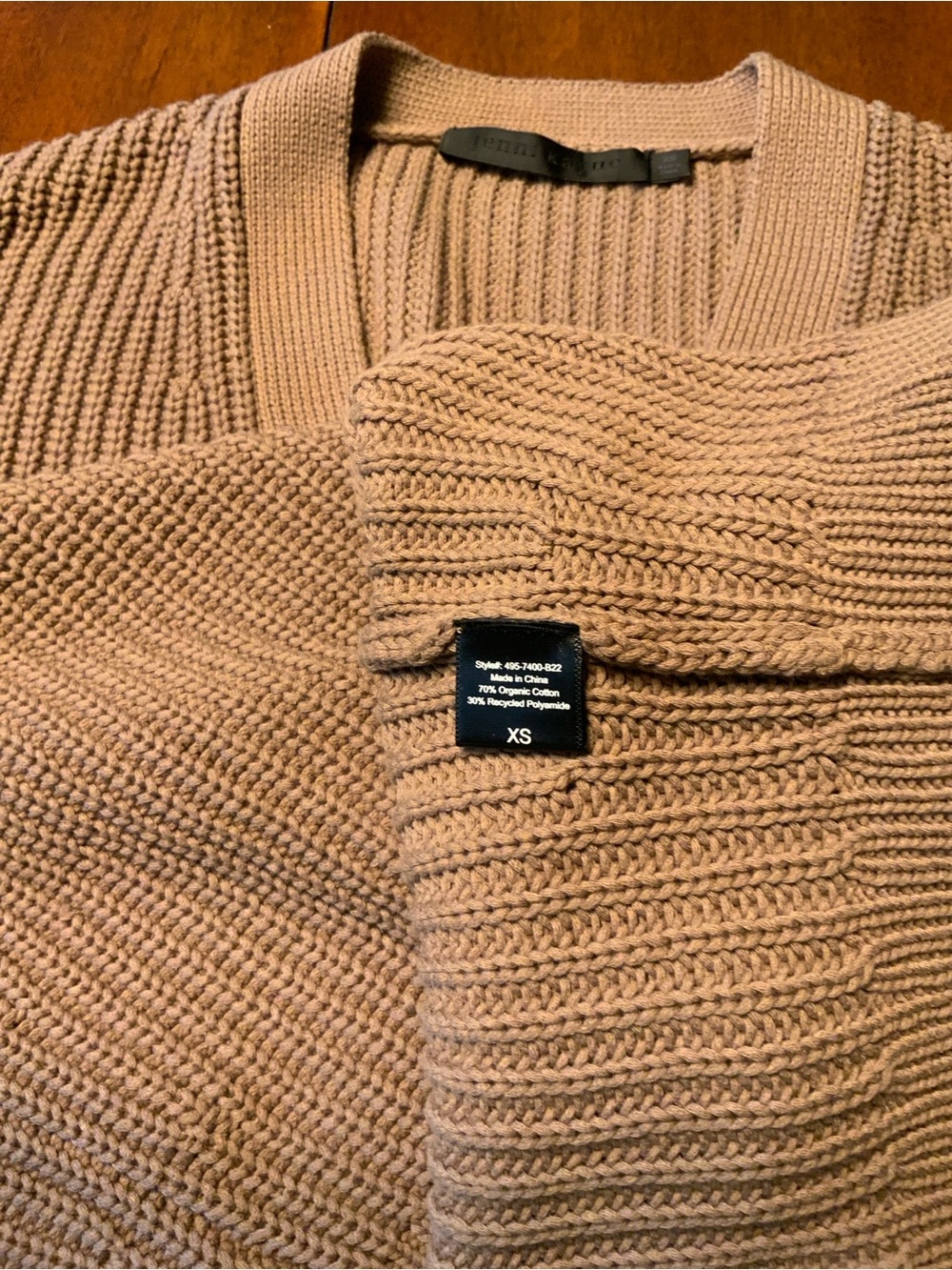 Jenni Kayne Ribbed Button-Front Cardigan - Tan - Picture 3 of 6